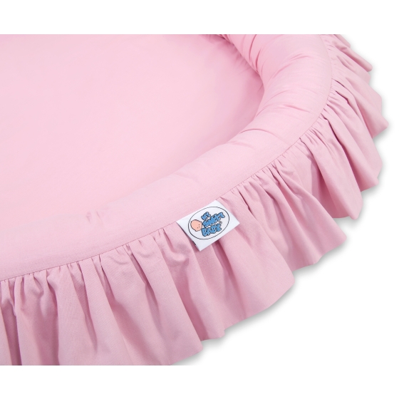 Set: Hanging canopy + Nest with flounce- pink