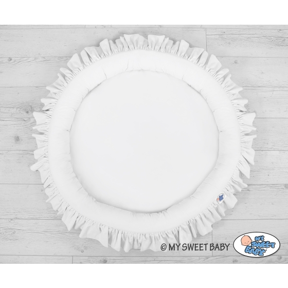 Set: Hanging canopy + Nest with flounce- white