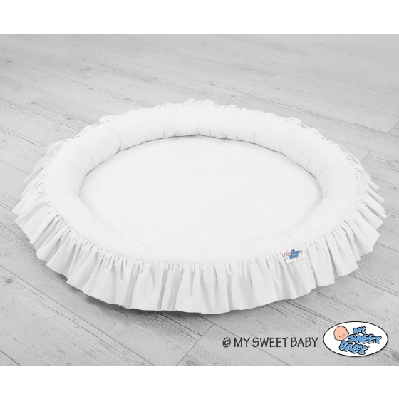 Set: Hanging canopy + Nest with flounce- white