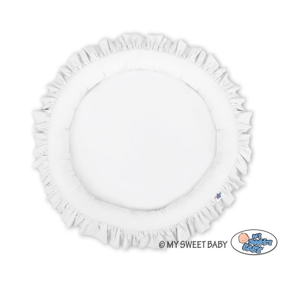 Set: Hanging canopy + Nest with flounce- white