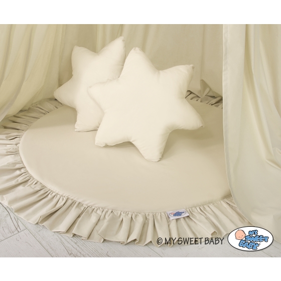 Set: Hanging canopy Dome + Floor play mat + pillows - beige