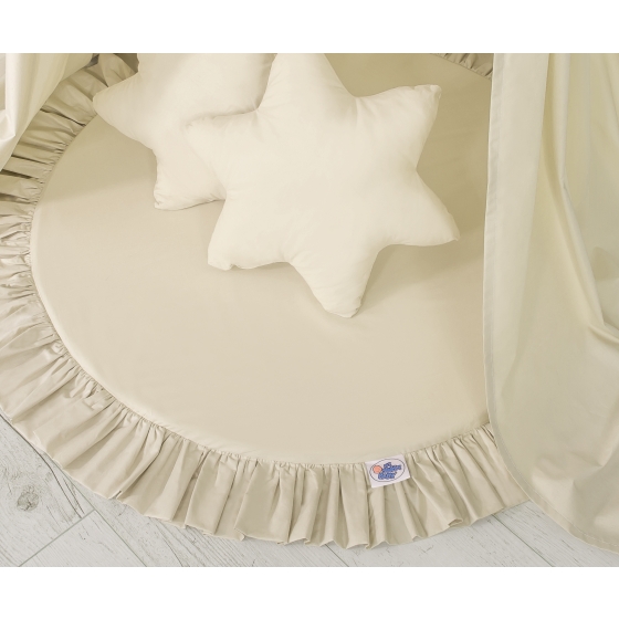 Set: Hanging canopy Dome + Floor play mat + pillows - beige