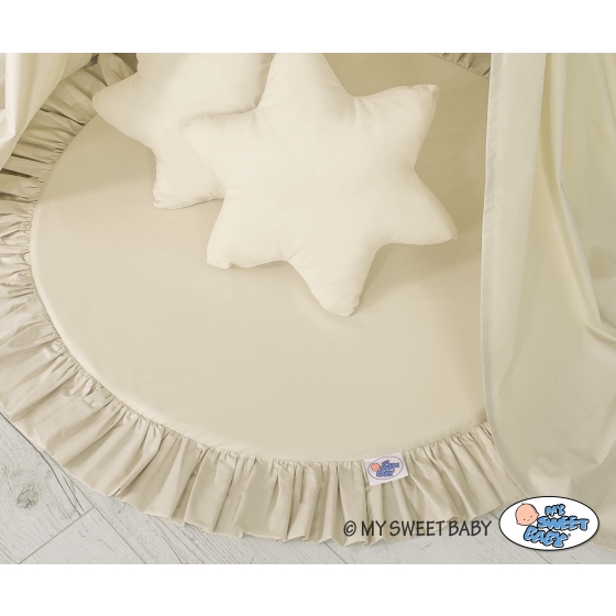 Set: Hanging canopy Dome + Floor play mat + pillows - beige