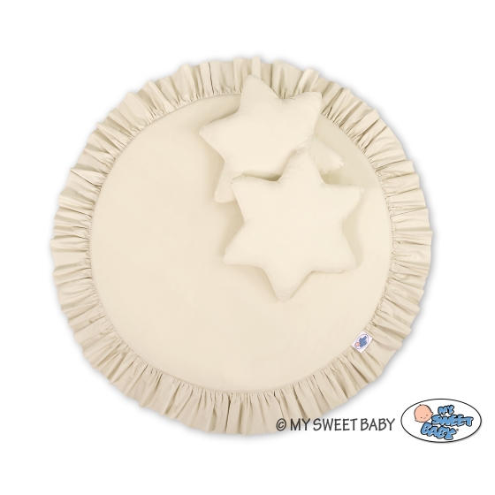 Set: Hanging canopy Dome + Floor play mat + pillows - beige