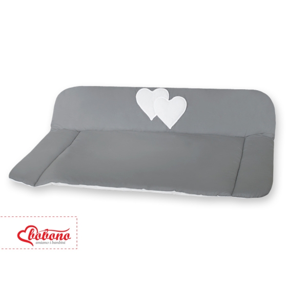 Soft Baby Changing Mat- Hanging Hearts anthracite