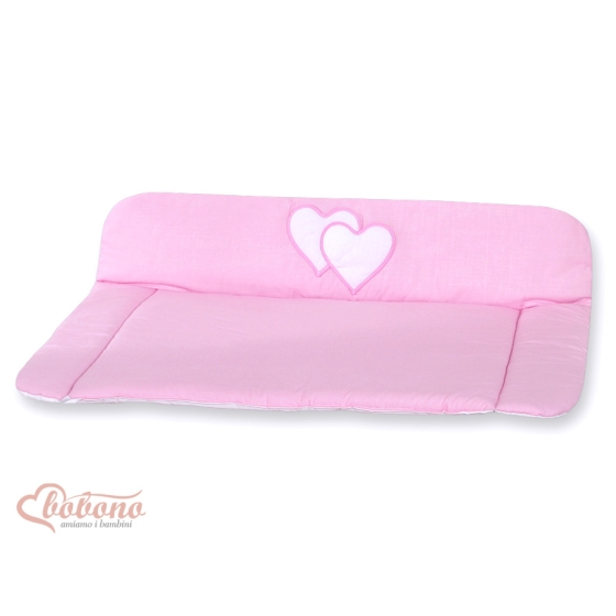 Soft Baby Changing Mat- Hanging Hearts pink