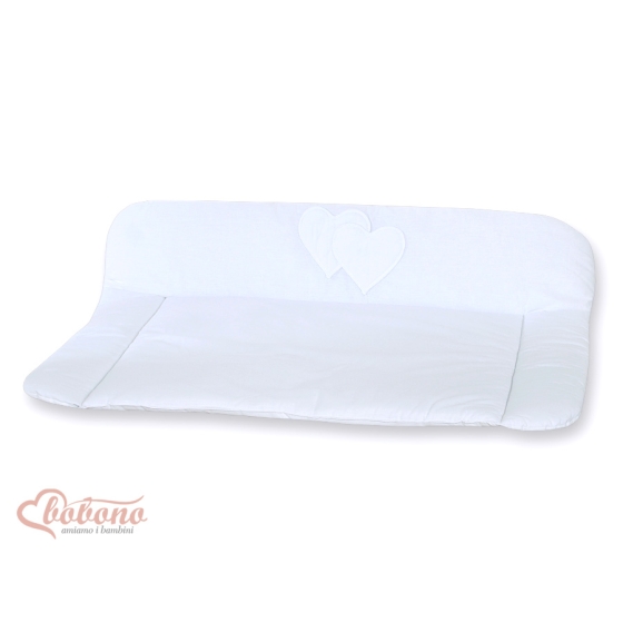 Soft Baby Changing Mat- Hanging Hearts white