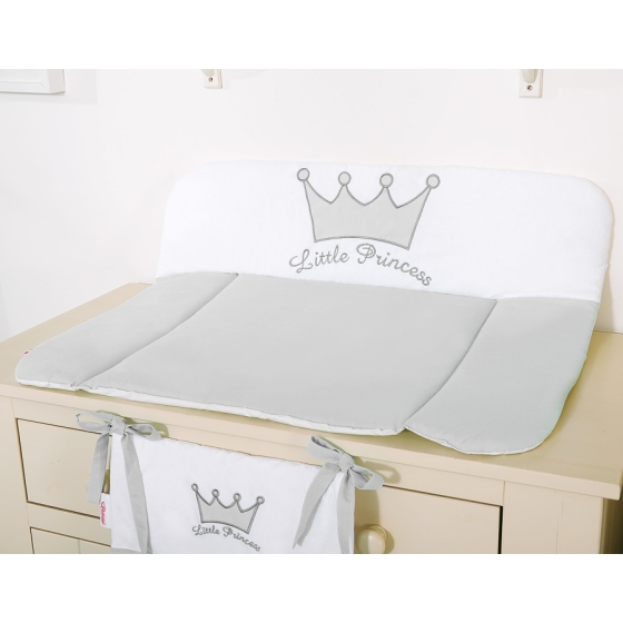 Soft Baby Changing Mat- Little Prince/Princess gray