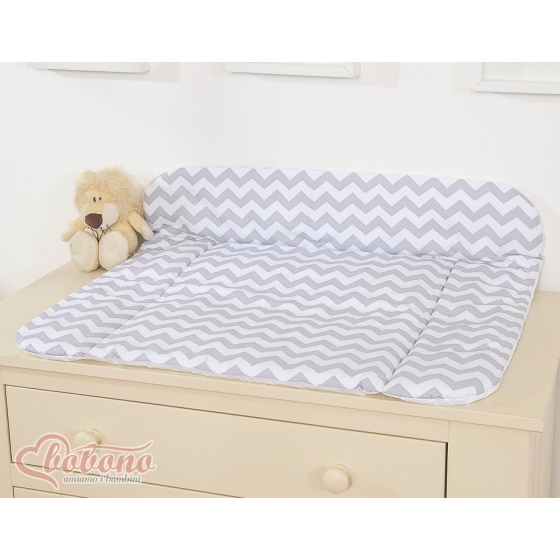 Soft Baby Changing Mat- Simple chevron Gray