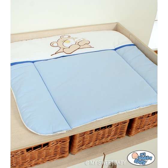 Soft Baby Changing Mat- Teddy Bear Barnaba blue