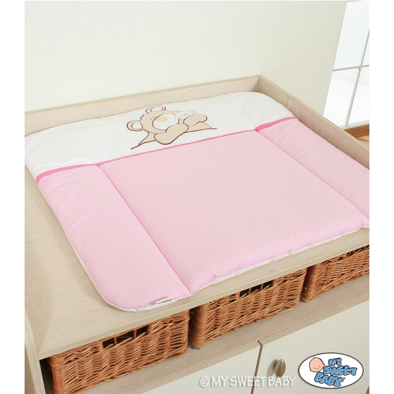 Soft Baby Changing Mat- Teddy Bear Barnaba pink