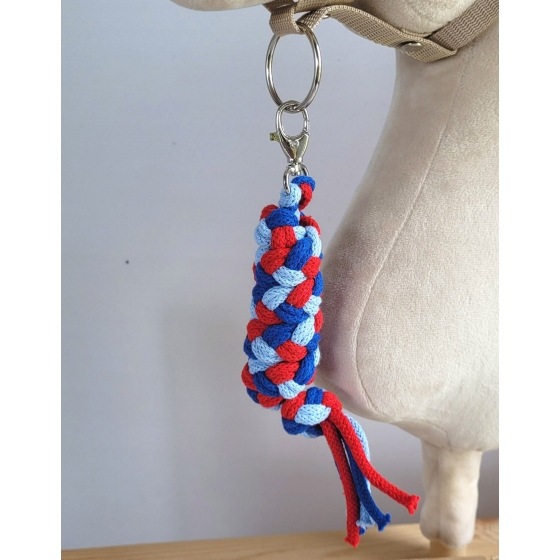 Tether for Hobby Horse made of double - blue/ cornflower/ red