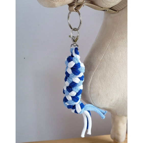 Tether for Hobby Horse made of double - blue/ cornflower/white