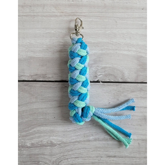 Tether for Hobby Horse made of double - blue/turquoise/mint