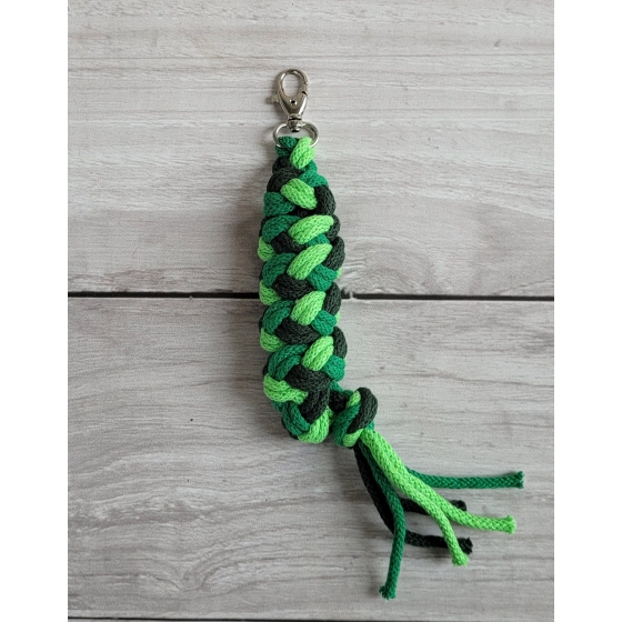 Tether for Hobby Horse made of double - light green / green / bottle green