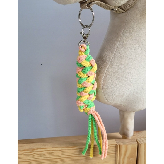 Tether for Hobby Horse made of double - light green/yellow/peach