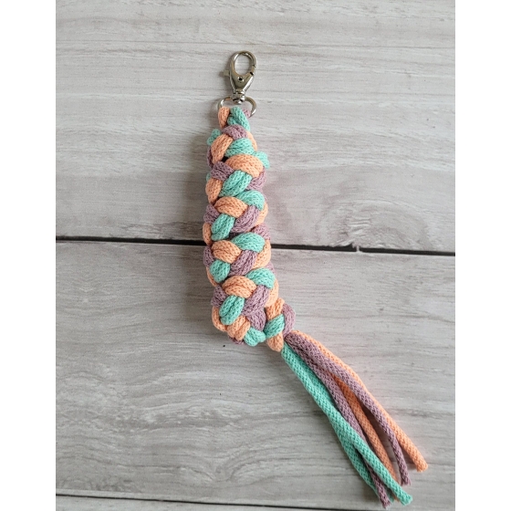 Tether for Hobby Horse made of double - mint/ lavender/ peach