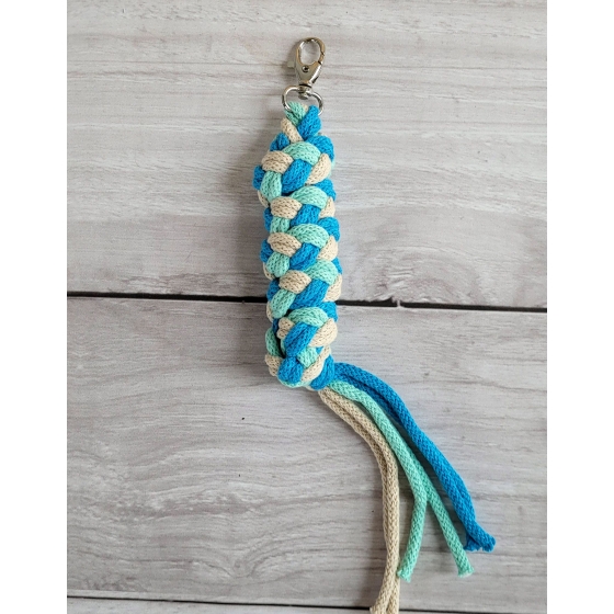 Tether for Hobby Horse made of double - mint/turquoise/light beige