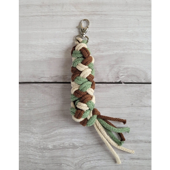 Tether for Hobby Horse made of double - pistachio/brown/light beige