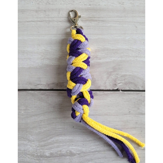 Tether for Hobby Horse made of double - purple/dark purple/yellow
