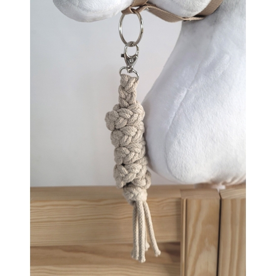 Tether for Hobby Horse made of double-twine cord - beige
