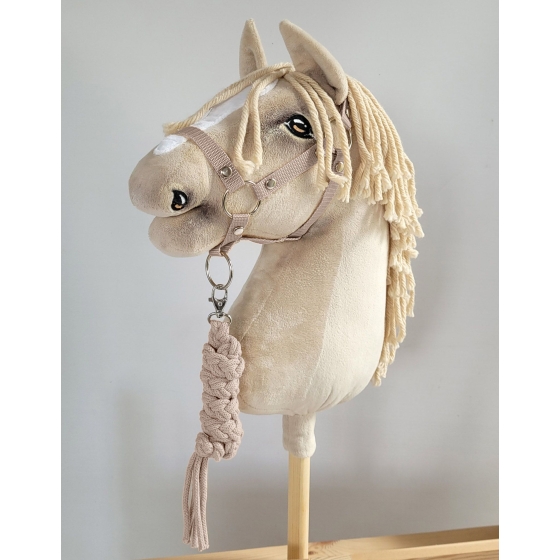 Tether for Hobby Horse made of double-twine cord - beige