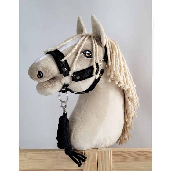 Tether for Hobby Horse made of double-twine cord - black