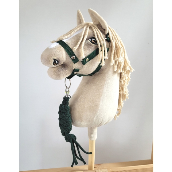 Tether for Hobby Horse made of double-twine cord - bottle green