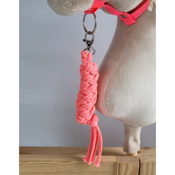 Tether for Hobby Horse made of double-twine cord - neon pink