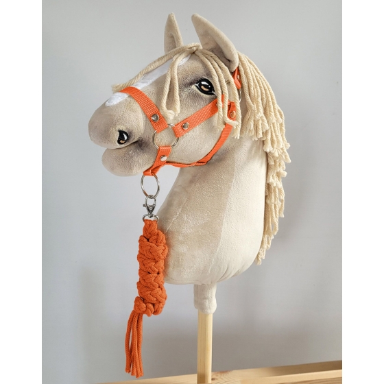 Tether for Hobby Horse made of double-twine cord - orange