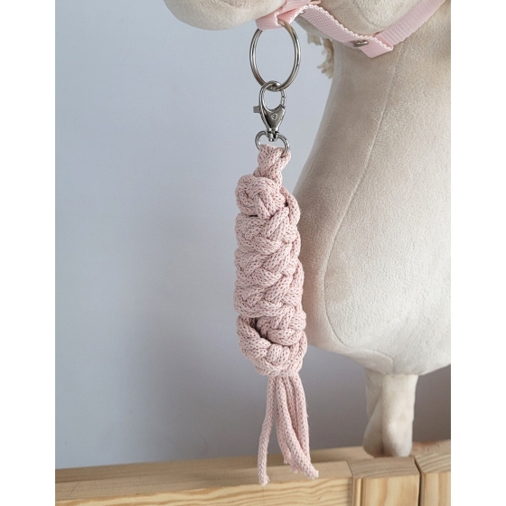 Tether for Hobby Horse made of double-twine cord - powder pink