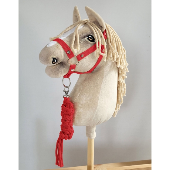 Tether for Hobby Horse made of double-twine cord - red