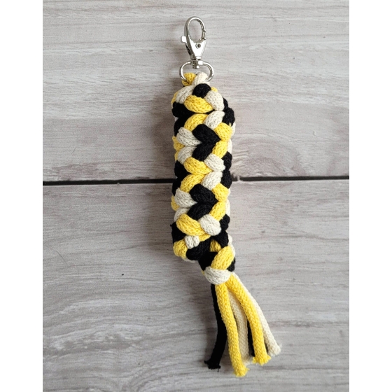 Tether for Hobby Horse made of double - yellow/ cream/ black