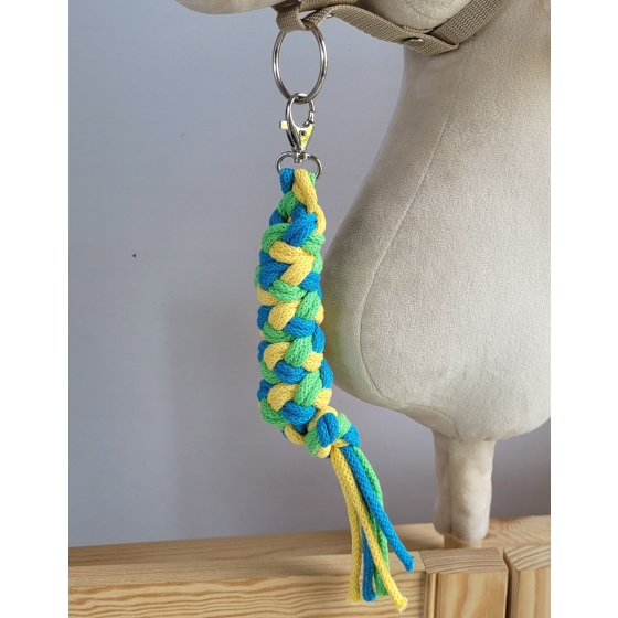 Tether for Hobby Horse made of double - yellow/ turquoise/ light green