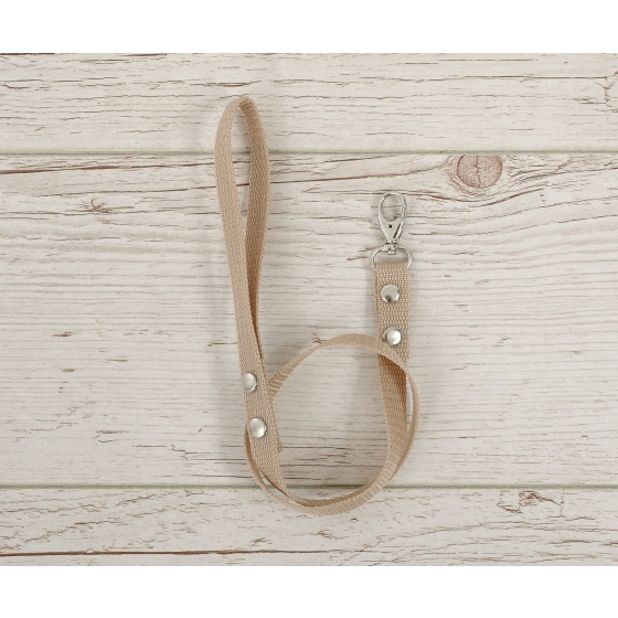 Tether for hobby horse made of webbing tape - beige