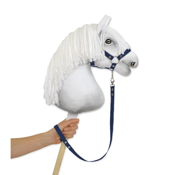 Tether for hobby horse made of webbing tape - denim