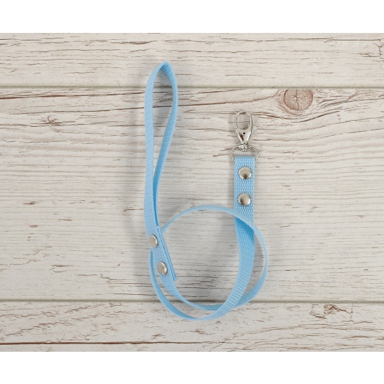 Tether for hobby horse made of webbing tape - light blue