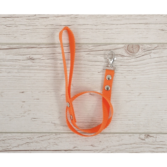 Tether for hobby horse made of webbing tape - orange