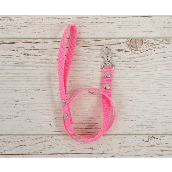 Tether for hobby horse made of webbing tape - pink