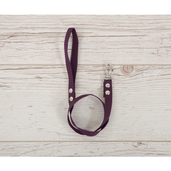 Tether for hobby horse made of webbing tape - plum