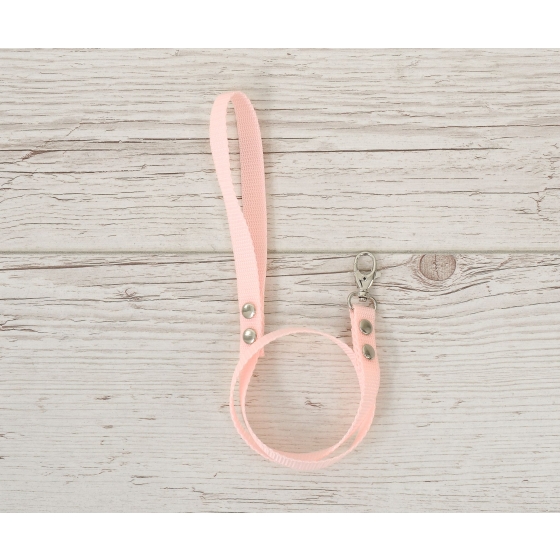 Tether for hobby horse made of webbing tape - powder pink
