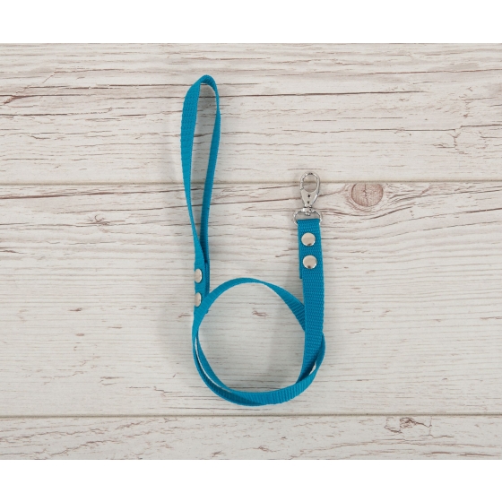 Tether for hobby horse made of webbing tape - turquoise