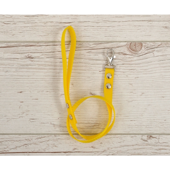 Tether for hobby horse made of webbing tape - yellow