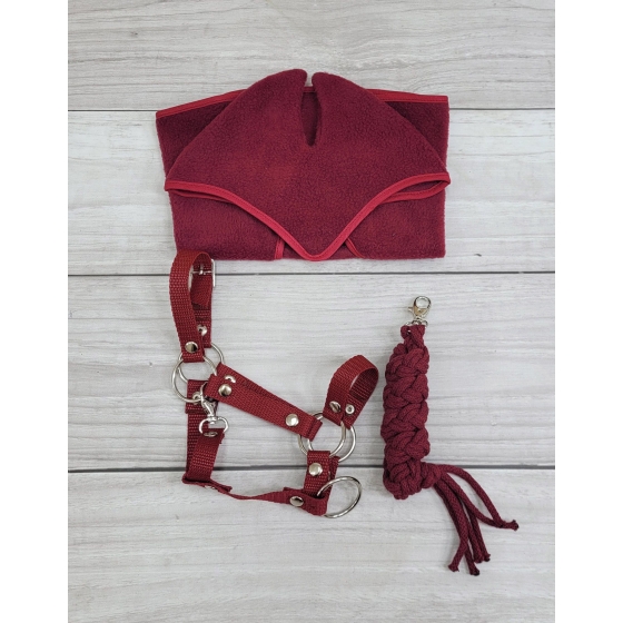 The adjustable halter for Hobby Horse A3 - burgundy