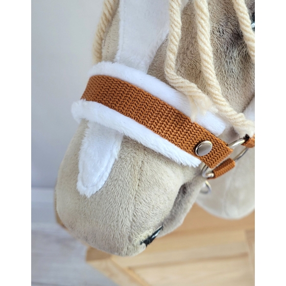 The adjustable halter for Hobby Horse A3 - ginger with white furry