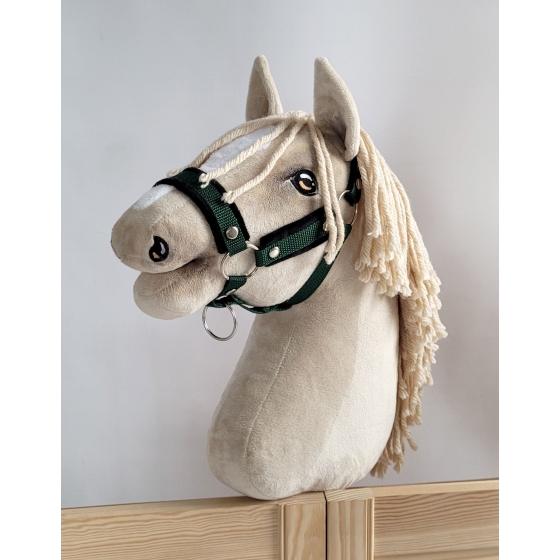 The adjustable halter for Hobby Horse A3 - khaki with black furry