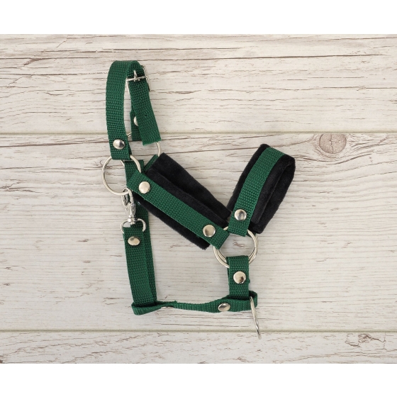 The adjustable halter for Hobby Horse A3 - khaki with black furry