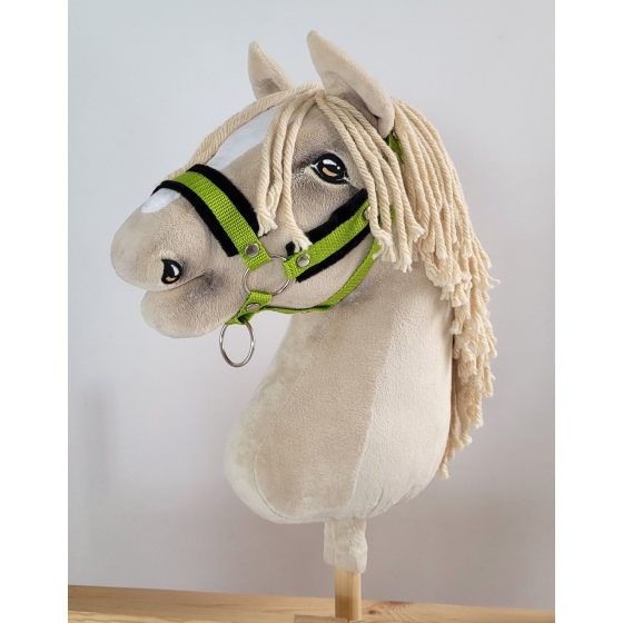 The adjustable halter for Hobby Horse A3 - lime with black furry