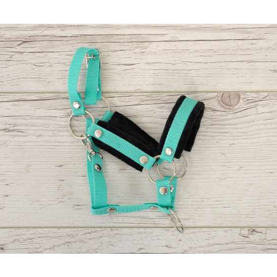 The adjustable halter for Hobby Horse A3 - mint with black furry