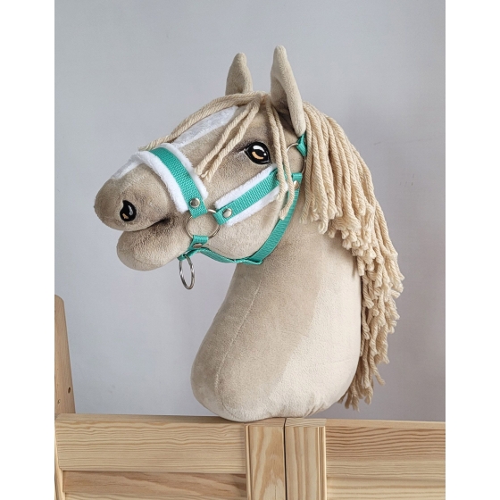 The adjustable halter for Hobby Horse A3 - mint with white furry